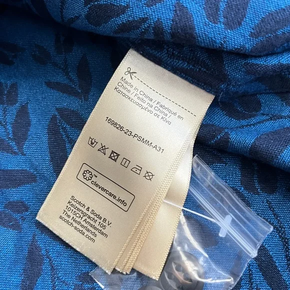 NWT - Scotch & Soda Men’s Linen Blended Jacquard Overshirt Jacket - Size M - Picture 9 of 10